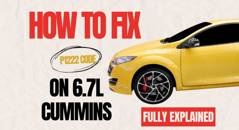 How to Fix P1222 Code On 6.7L Cummins? (Fully Explained)