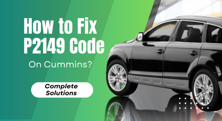 How to Fix P2149 Code On Cummins? (Complete Solutions)